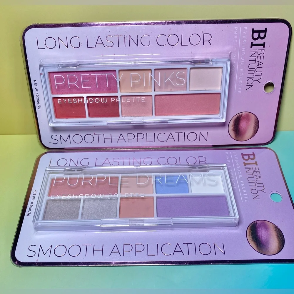 BI Beauty Intuition Eye Shadow‎ Pretty Pink Purple Dreams Palettes Set Of 2